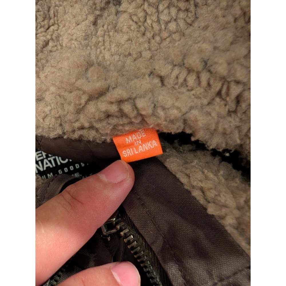 Superdry International Mens Military Parka Faux Fur Hood Button Zip Size 2XL - Picture 9 of 10